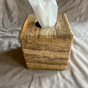 Tavertine WaterStone Marble Tissue Box Cover